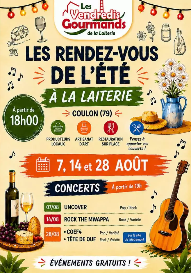 Les Vendredis Gourmands de la Laiterie à Coulon  Coulon
