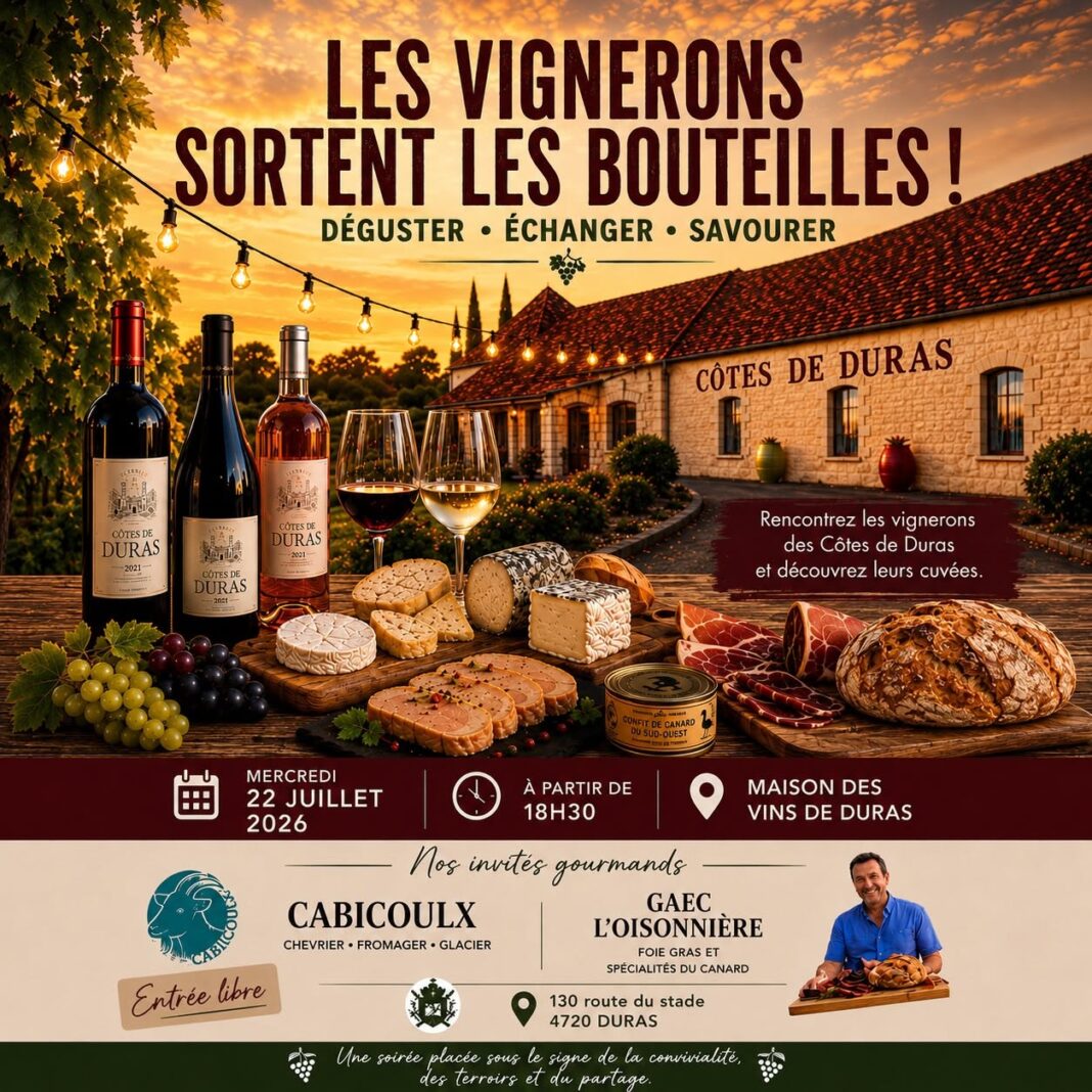Les vignerons sortent les bouteilles Duras