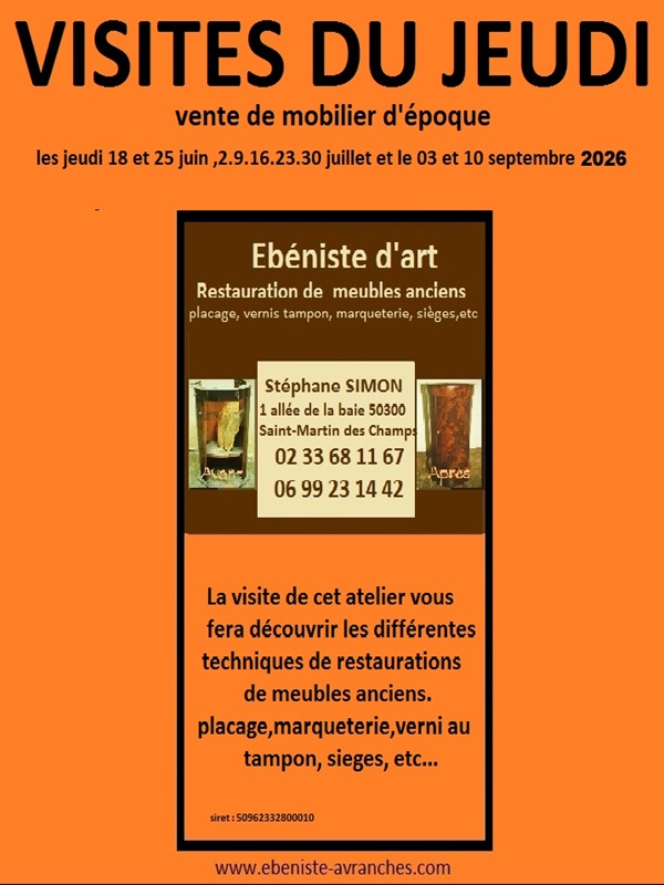 Les Visites du jeudi > Ebéniste d’art Simon Stéphane Ebéniste d’art Simon Stéphane Avranches