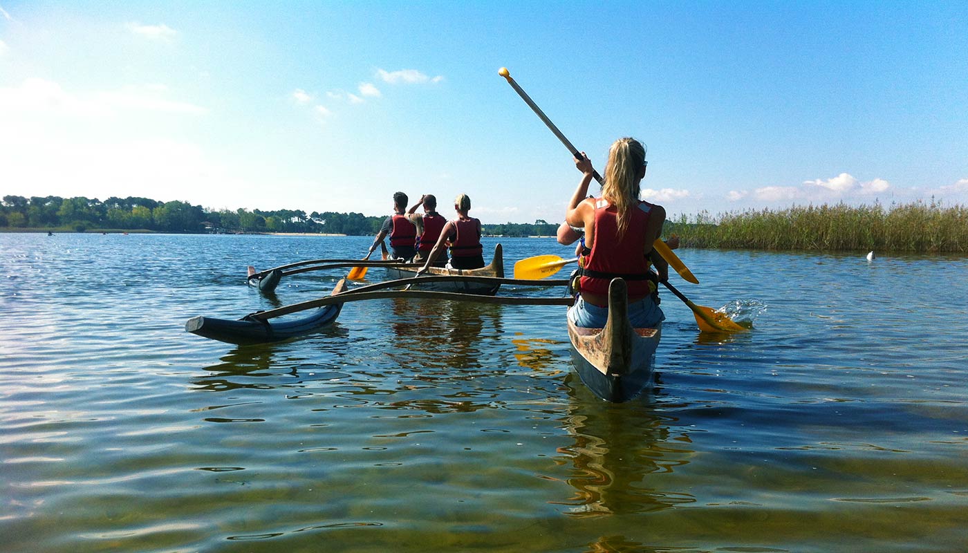 L'été de l'Office Randonnée encadrée pirogue Hawaïenne au lac de Sanguinet (complet) 4 Allée du Champ de Foire Salles 2026-08-11