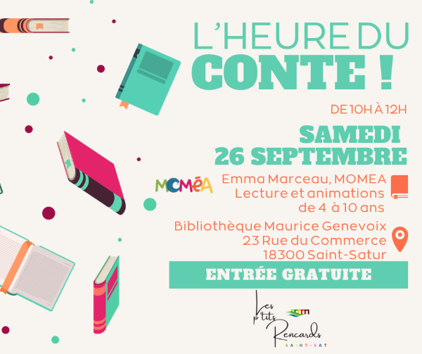 L'heure du conte ! 23 Rue du Commerce Saint-Satur 2026-09-26