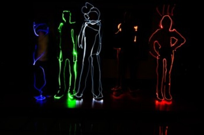Lightpainting, Hôpital Tenon, Paris