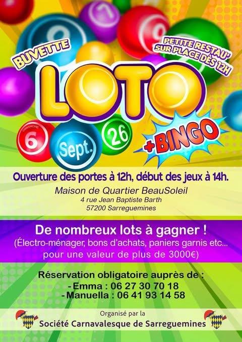 Loto Bingo Maison de Quartier de Beausoleil Sarreguemines