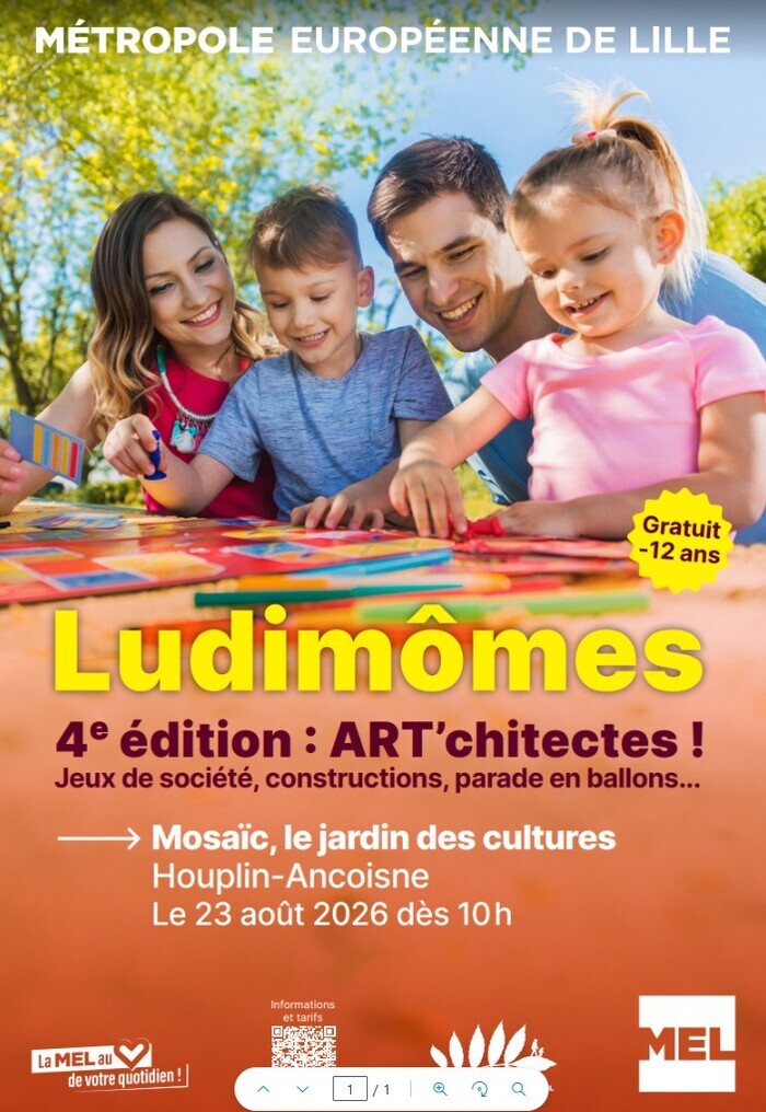 Ludimômes : un festival de jeux de société pour les familles, Mosaïc, le jardin des cultures, Houplin-Ancoisne