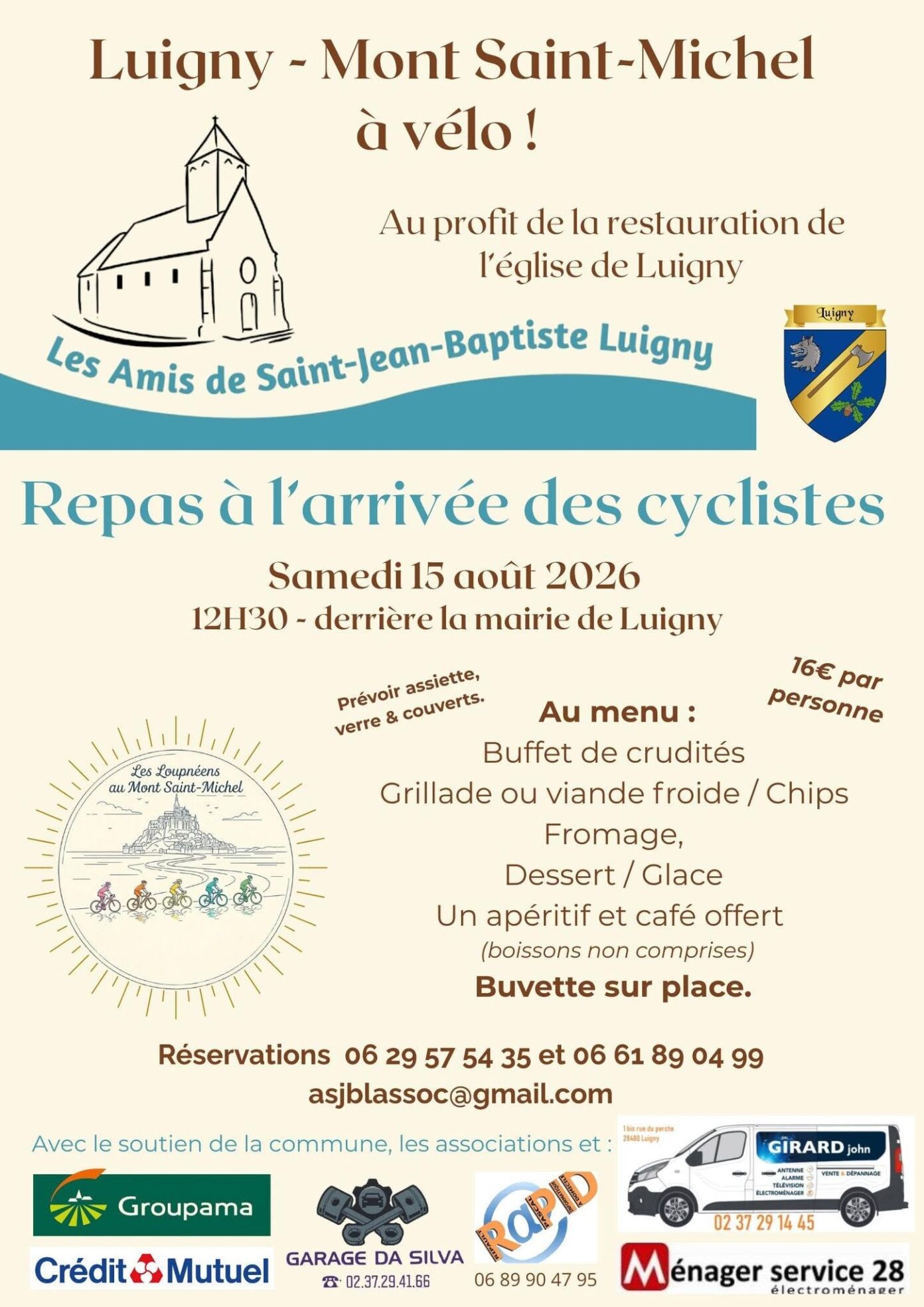 Luigny au Mont-Saint-Michel à vélo Luigny