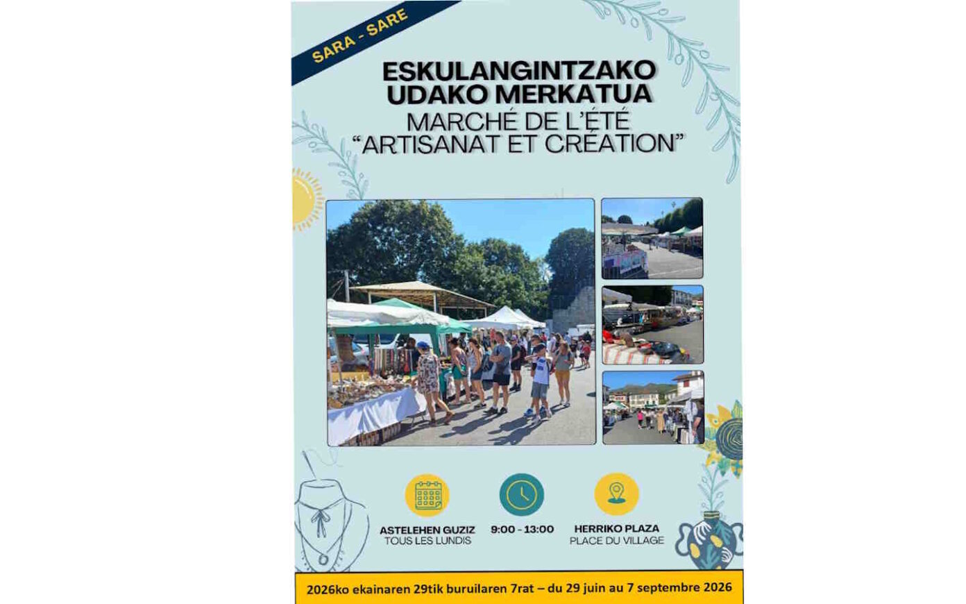 Marché Artisanat et Création Plaza Sare