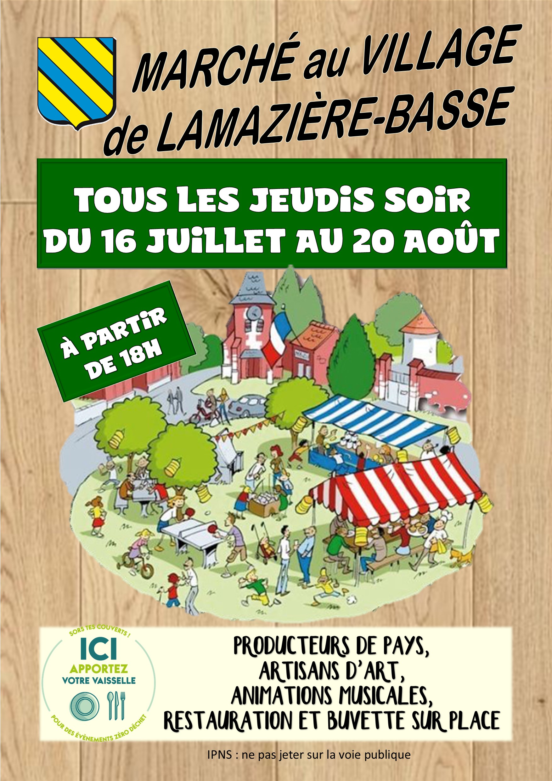 Marché au village Place de la Mairie Lamazière-Basse 2026-07-16