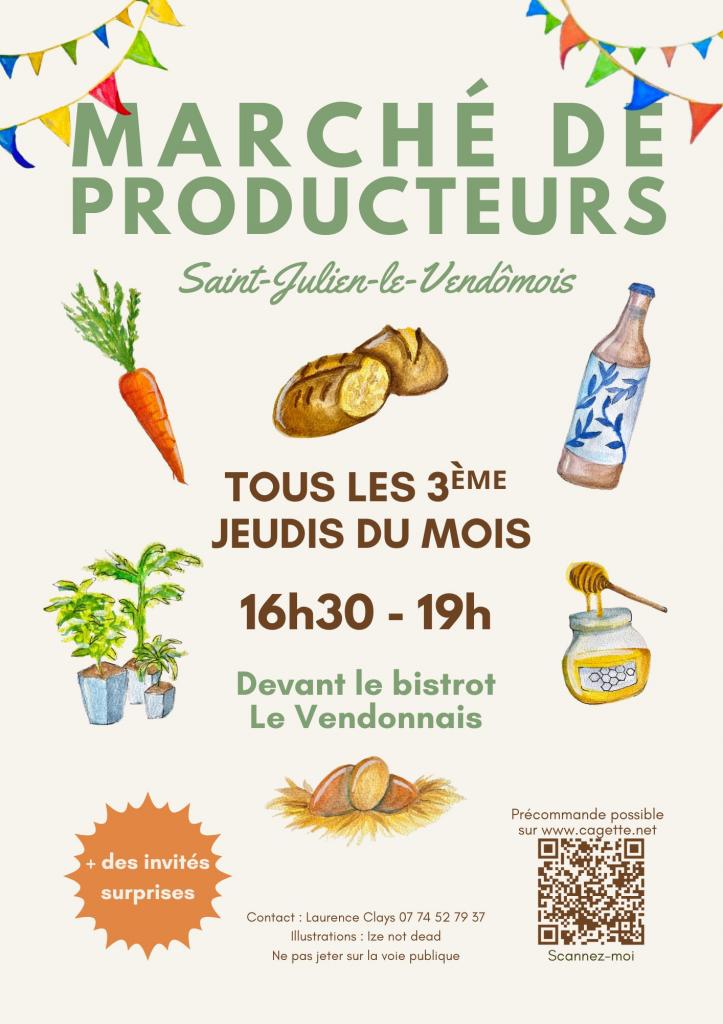 Marché de producteur à Saint-Julien-le-Vendômois Le Bourg Saint-Julien-le-Vendômois