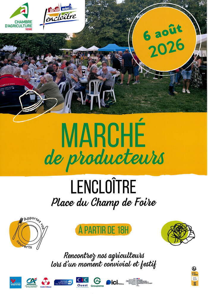 Marché de producteurs Place du Champ de Foire Lencloitre Lencloître
