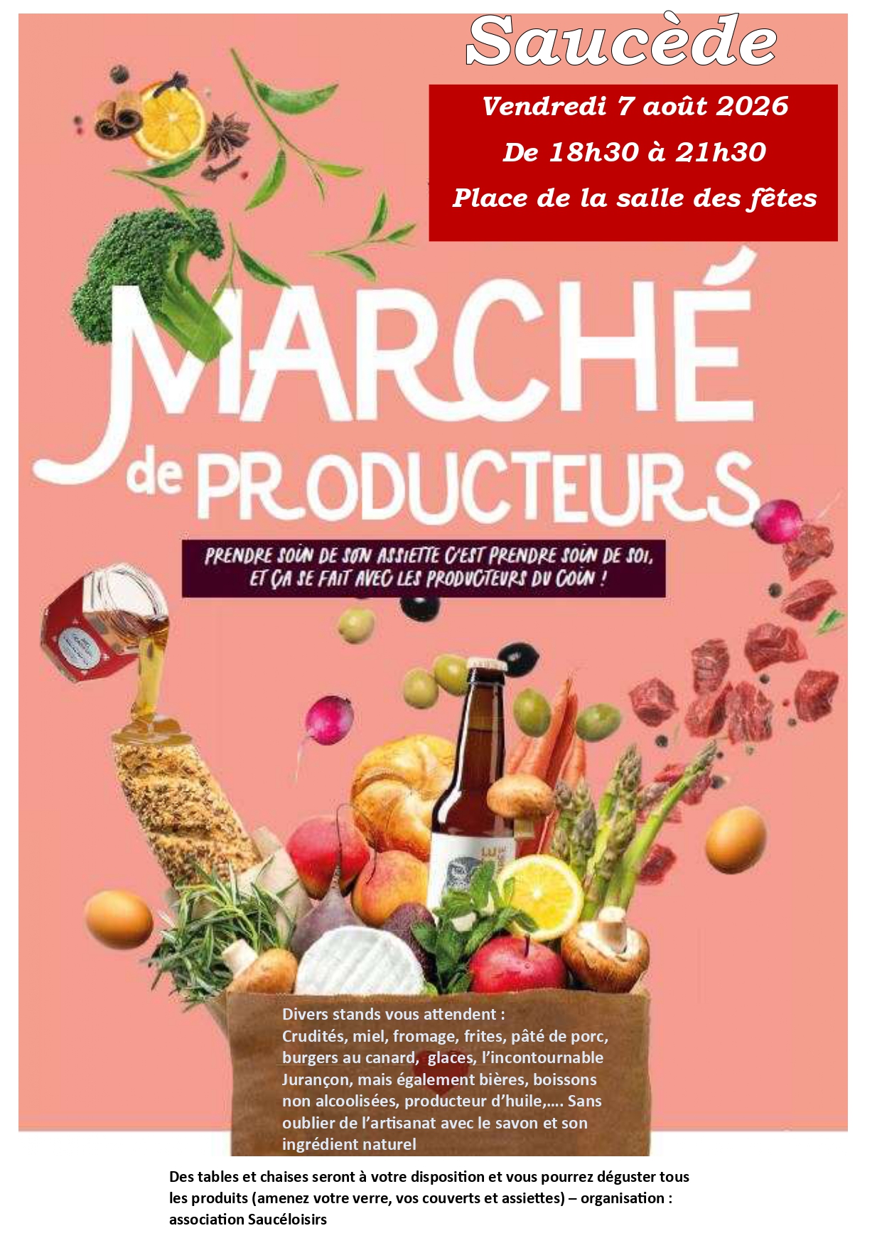 Marché de producteurs  Saucède 2026-08-07