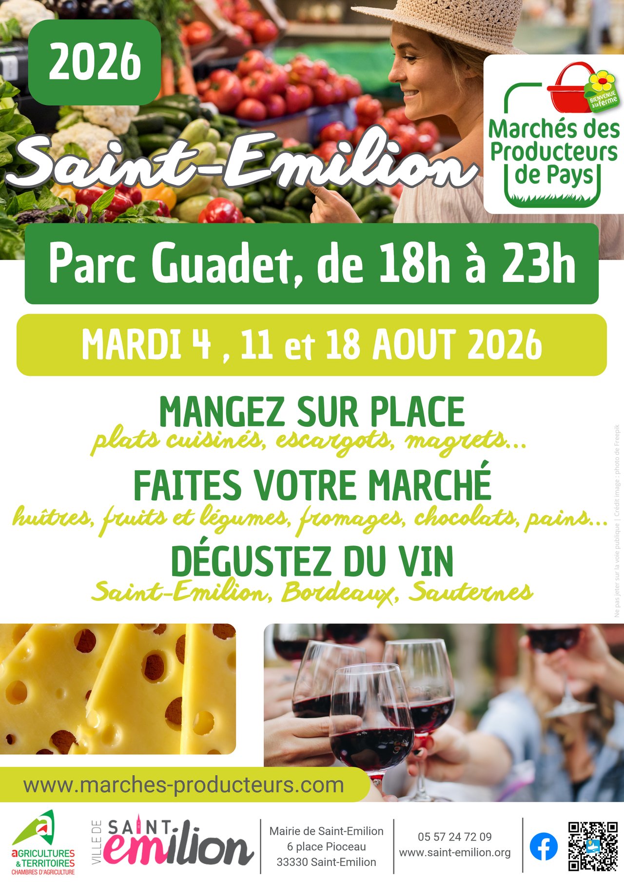 Marché des producteurs de pays 2026 Parc Guadet Saint-Émilion 2026-08-04