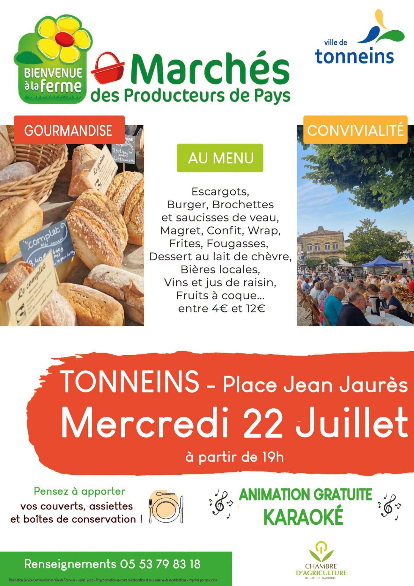 Marché des Producteurs de Pays à Tonneins  Tonneins