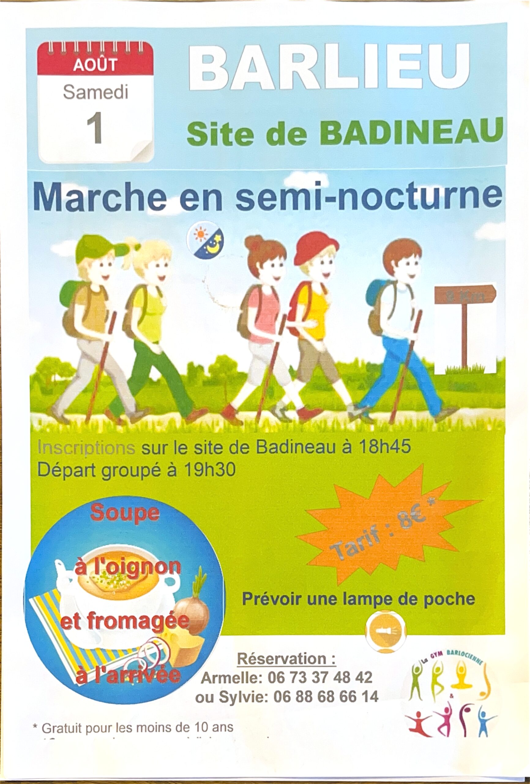 Marche en semi-nocturne  Barlieu 2026-08-01