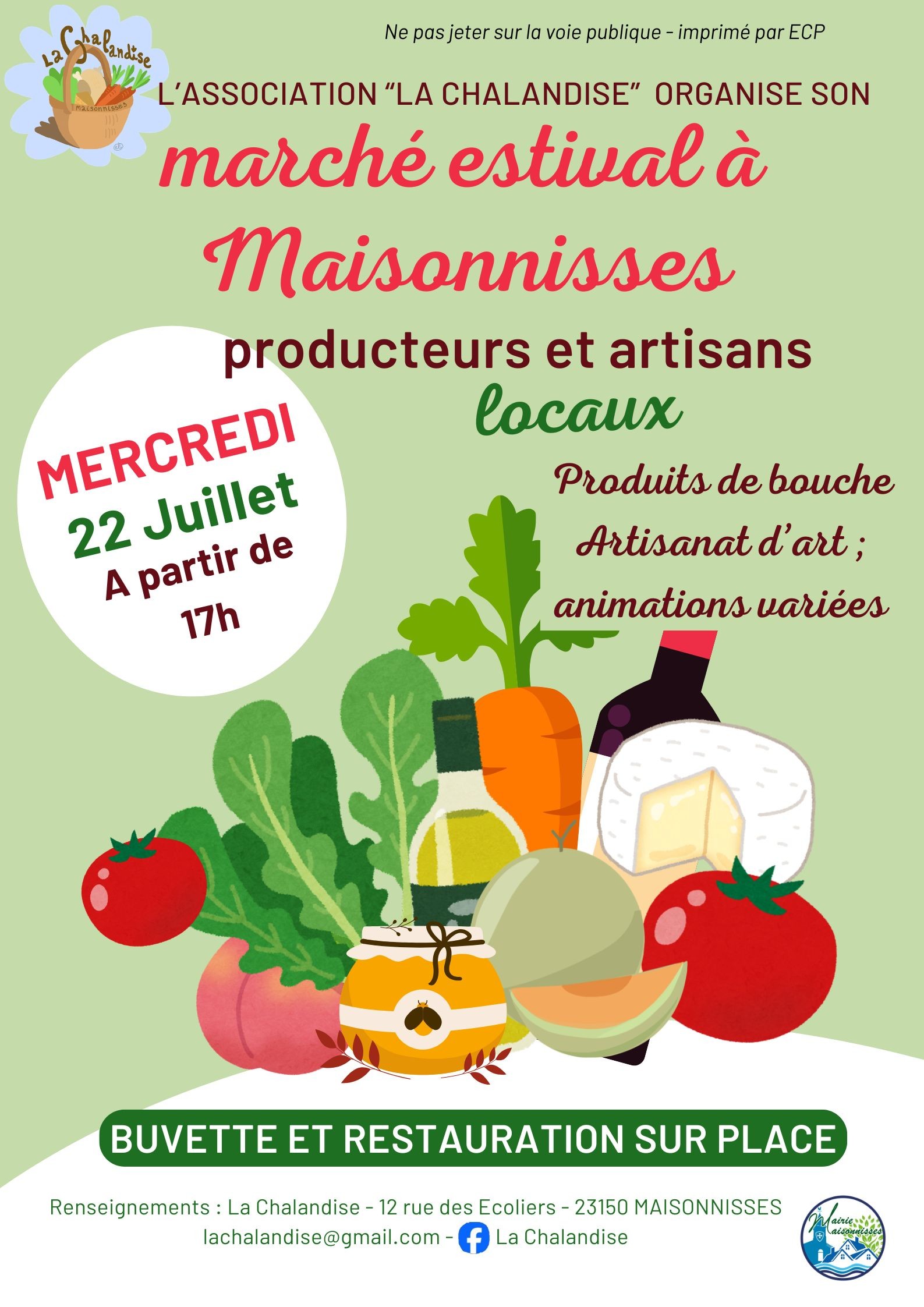 Marché estival Maisonnisses 2026-07-22