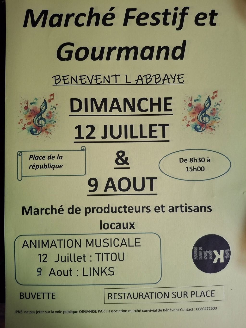 Marché Gourmand  Bénévent-l&rsquo;Abbaye