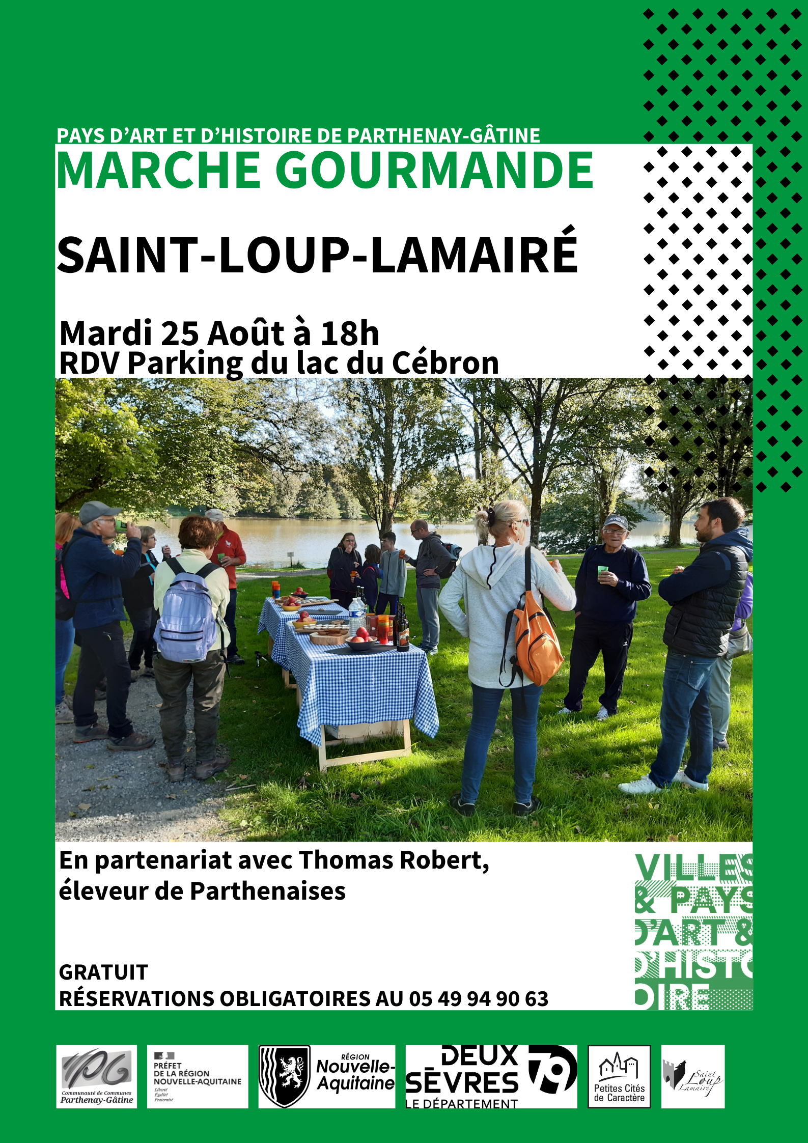 Marche gourmande à Saint-Loup-sur-Thouet Lac du Cébron Saint-Loup-Lamairé