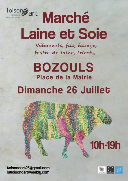 Marché Laine et Soie Place de la Mairie Bozouls 2026-07-26