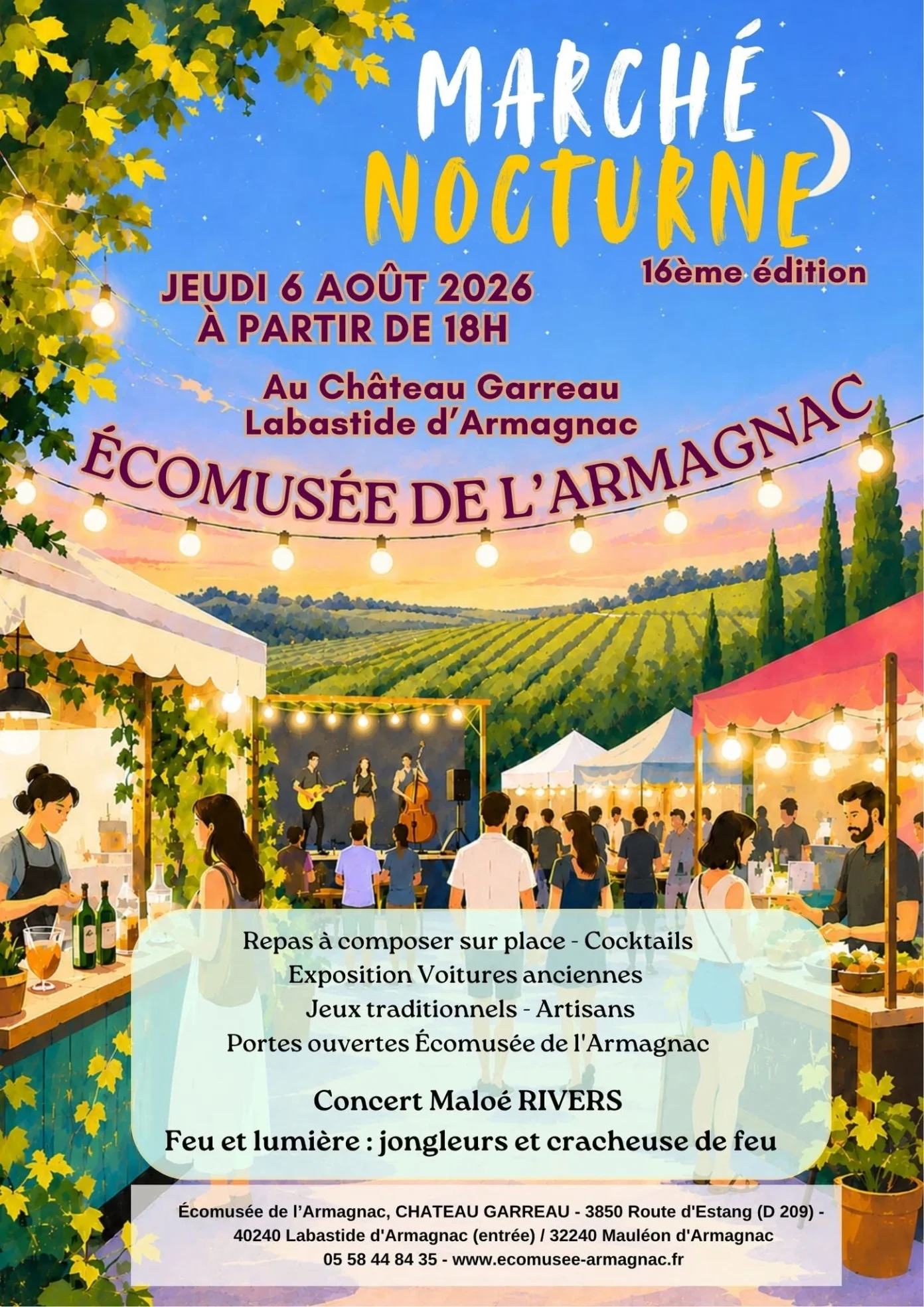 Marché Nocturne au Château Garreau Château Garreau Labastide-d’Armagnac