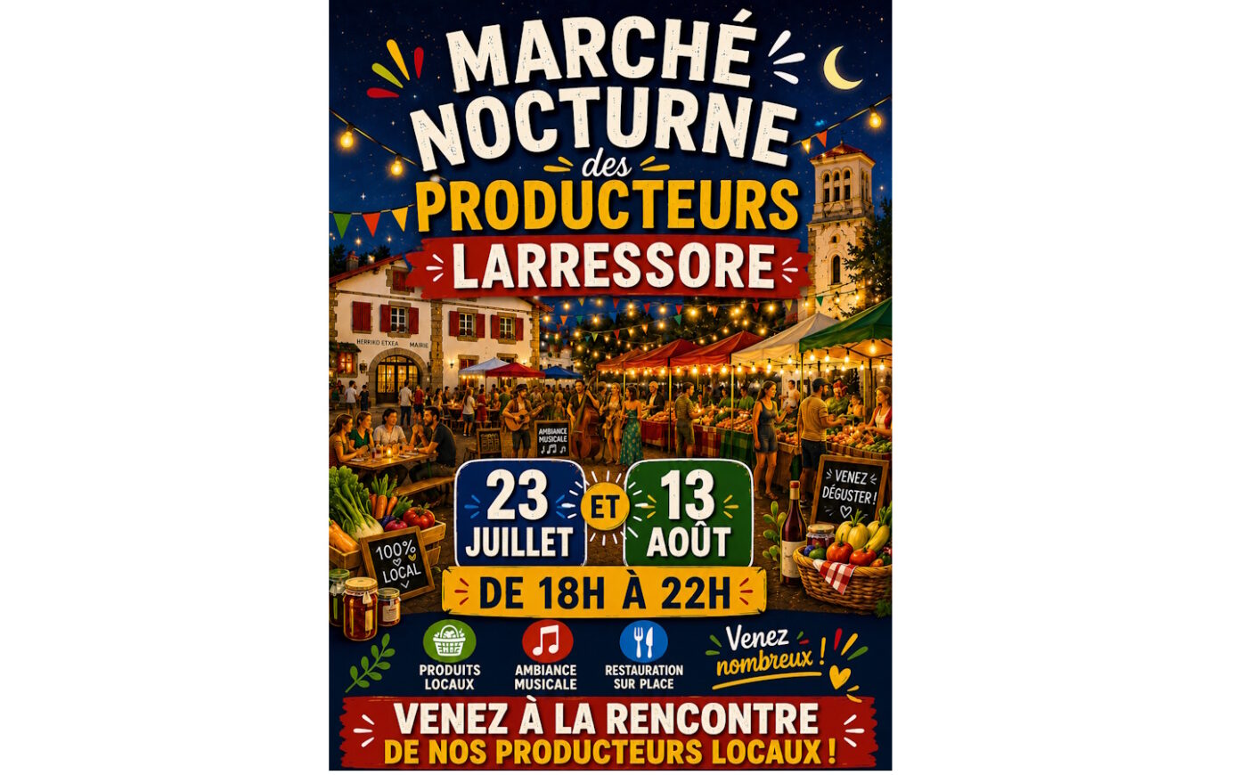 Marché nocturne des producteurs Larressore