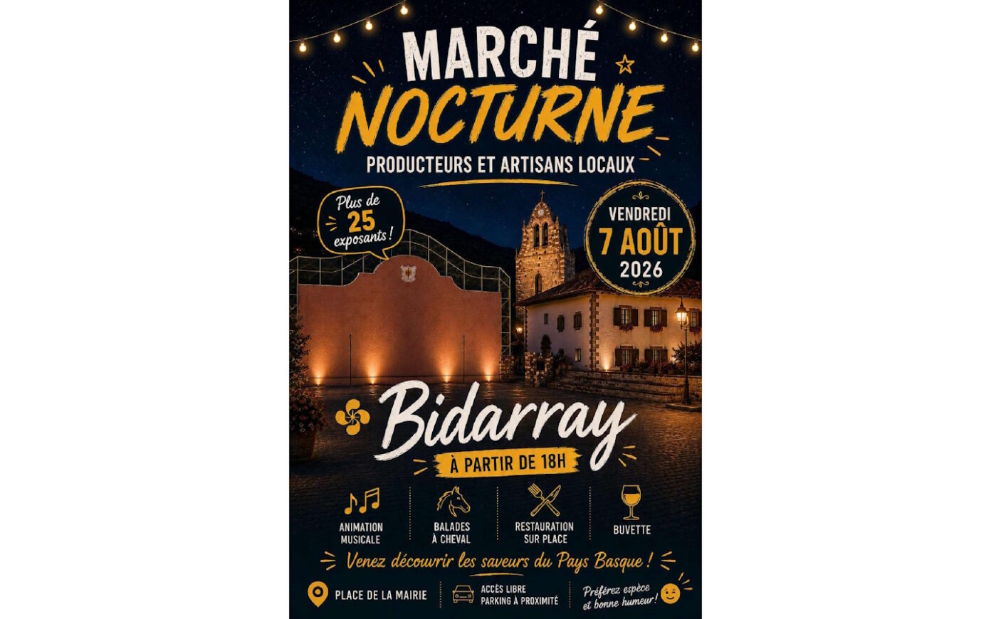 Marché nocturne-Gaueko merkatua Bidarray
