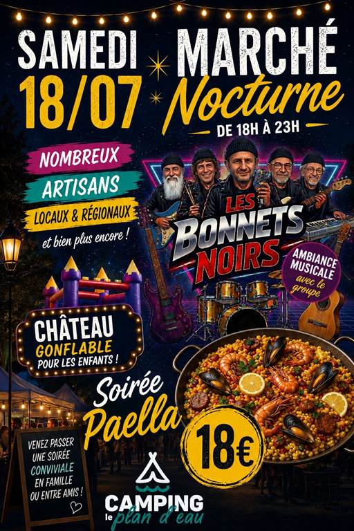 Marché nocturne Camping du plan d’eau Givet