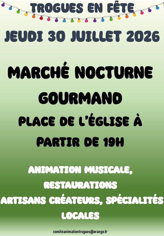Marché nocturne gourmand Trogues