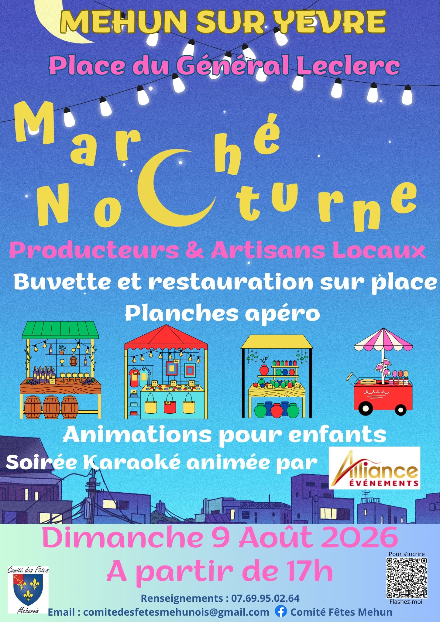 Marché Nocturne Place du Général Leclerc Mehun-sur-Yèvre 2026-08-09