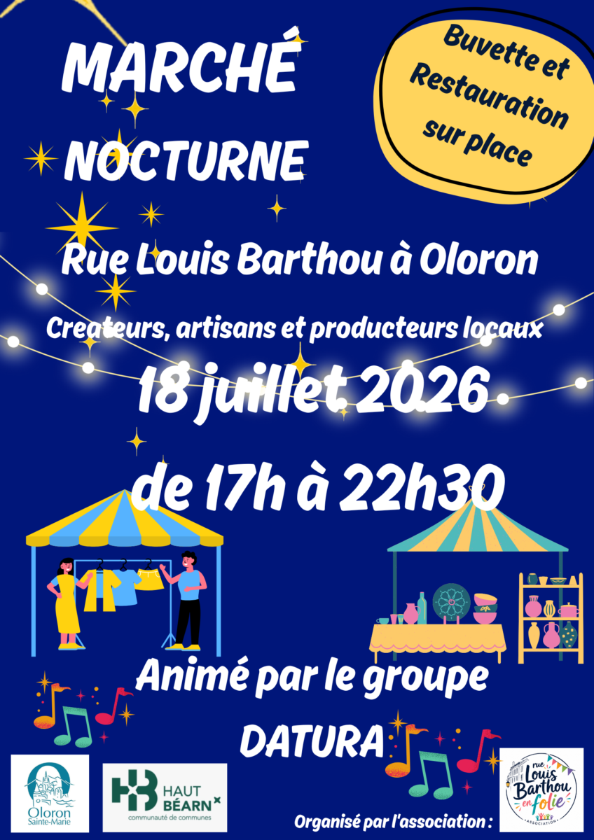 Marché nocturne  Oloron-Sainte-Marie