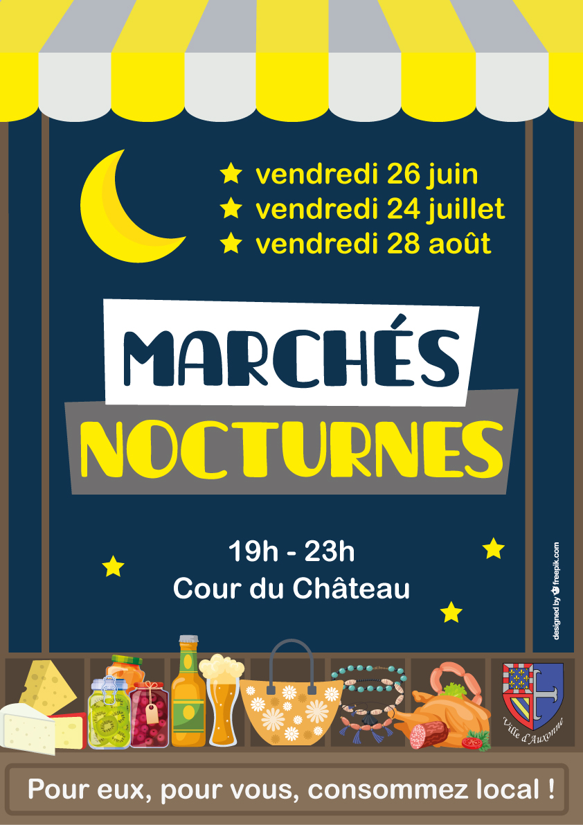 Marchés nocturnes à Auxonne rue du Château Auxonne