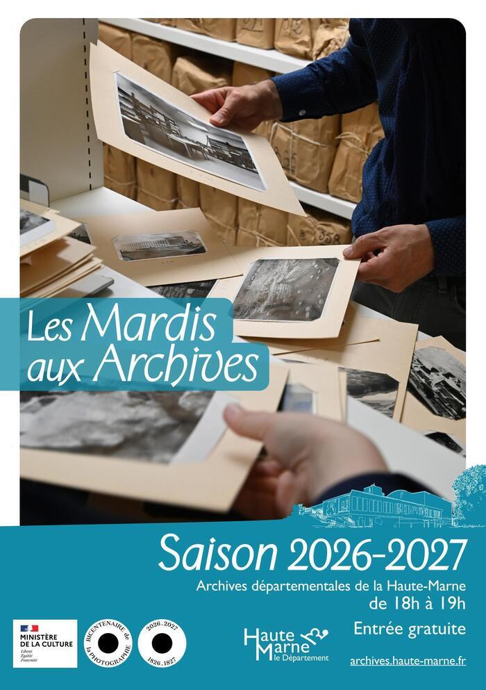 Mardi aux Archives : thème à confirmer, Archives départementales de la Haute-Marne, Chamarandes-Choignes