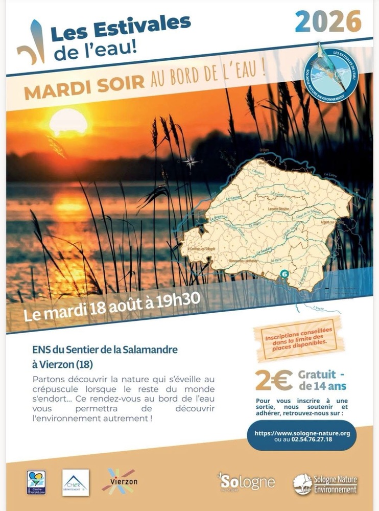 Mardi soir au bord de l'eau Route Forestière de Colbert Vierzon 2026-08-18