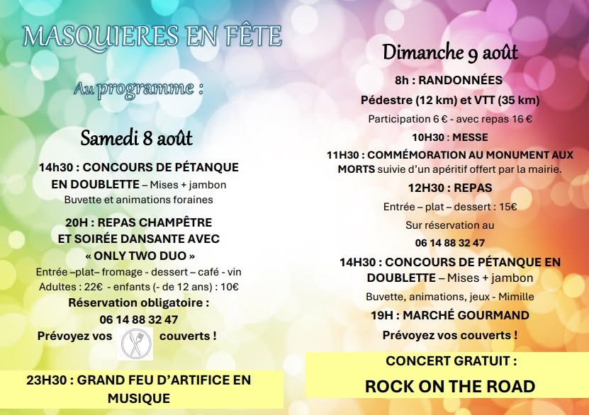 Masquière en fête Masquières