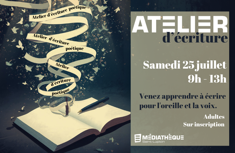 Médiathèque de Saint-Lupicin Atelier d écriture poétique Médiathèque Coteaux du Lizon