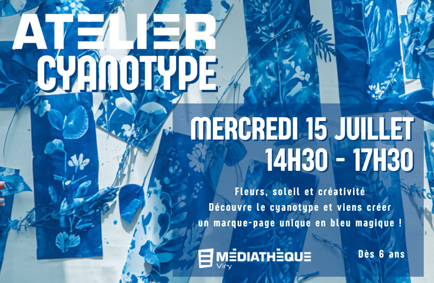 Médiathèque de Viry Atelier cyanotype Médiathèque Viry