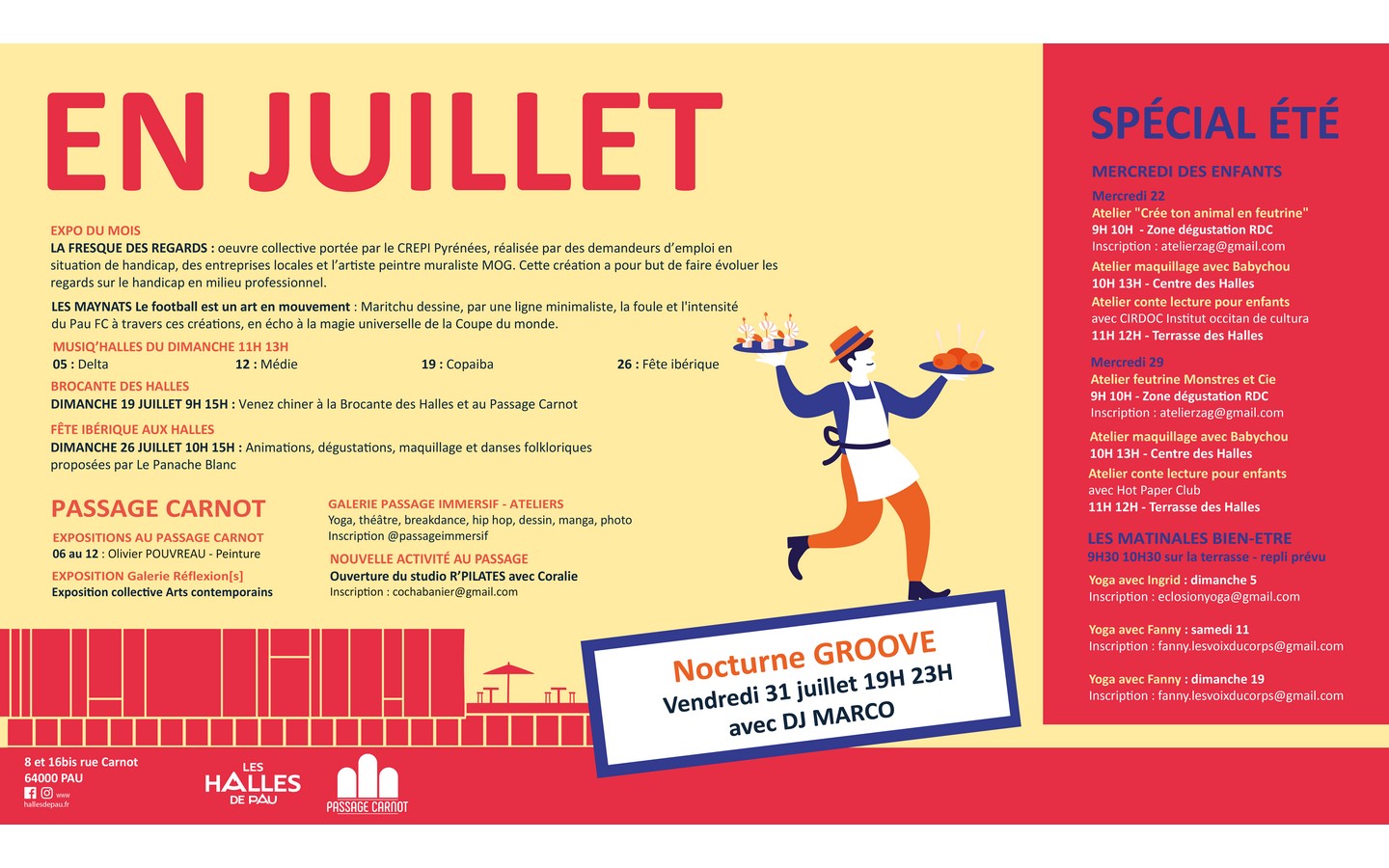 Mercredi des enfants aux Halles 8 rue Carnot Pau 2026-07-29