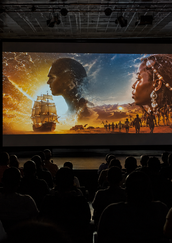 Micro-Folie projection l&rsquo;Odysée Africaine Salle du conseil, sous la halle Lauzun