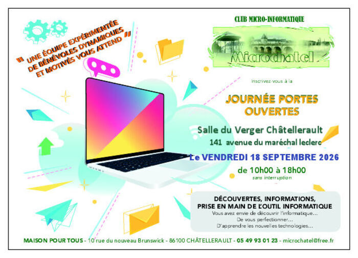 MICROCHATEL Club de micro-informatique Salle du Verger Châtellerault 2026-09-18