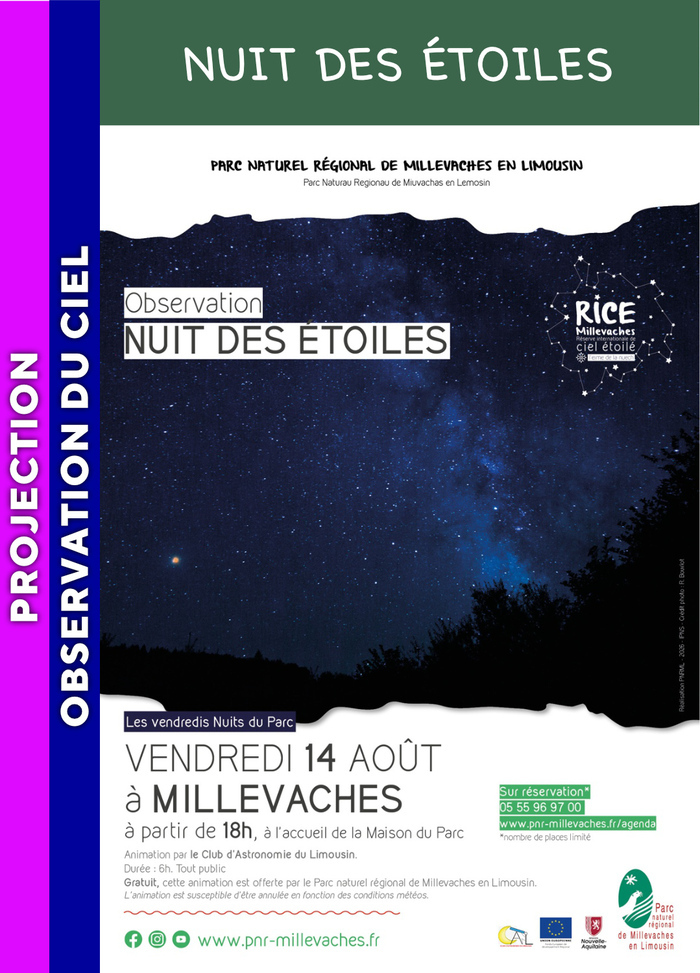 MILLEVACHES – Nuit des étoiles, Maison du Parc MILLEVACHES, Millevaches