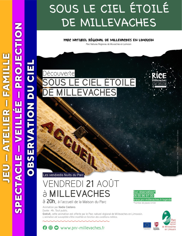 MILLEVACHES – Sous le ciel étoilé de Millevaches, Maison du Parc MILLEVACHES, Millevaches