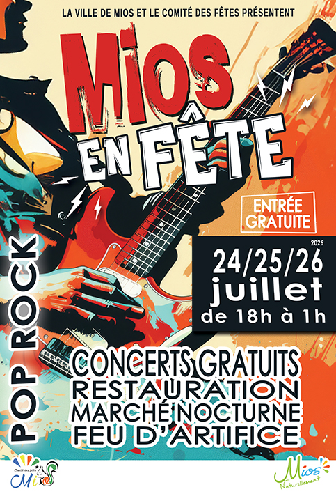 Mios en Fête festival pop rock Allee de la plage Mios
