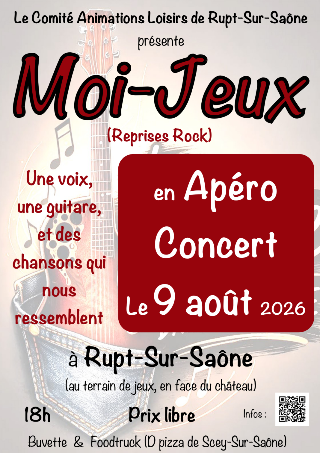 Moi-Jeux en apéro concert Terrain de jeux de Rupt-SurSaône Rupt-sur-Saône
