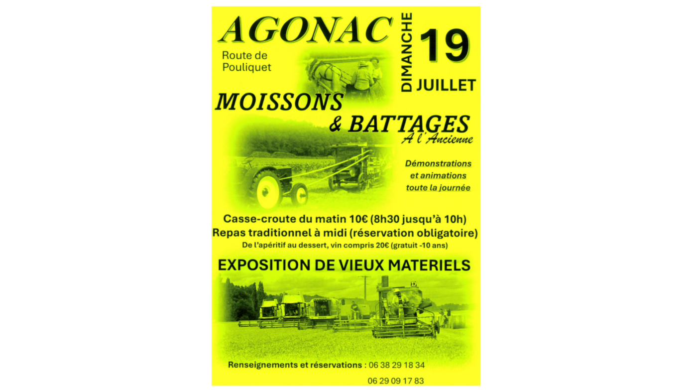 Moissons & battages à l’ancienne Agonac
