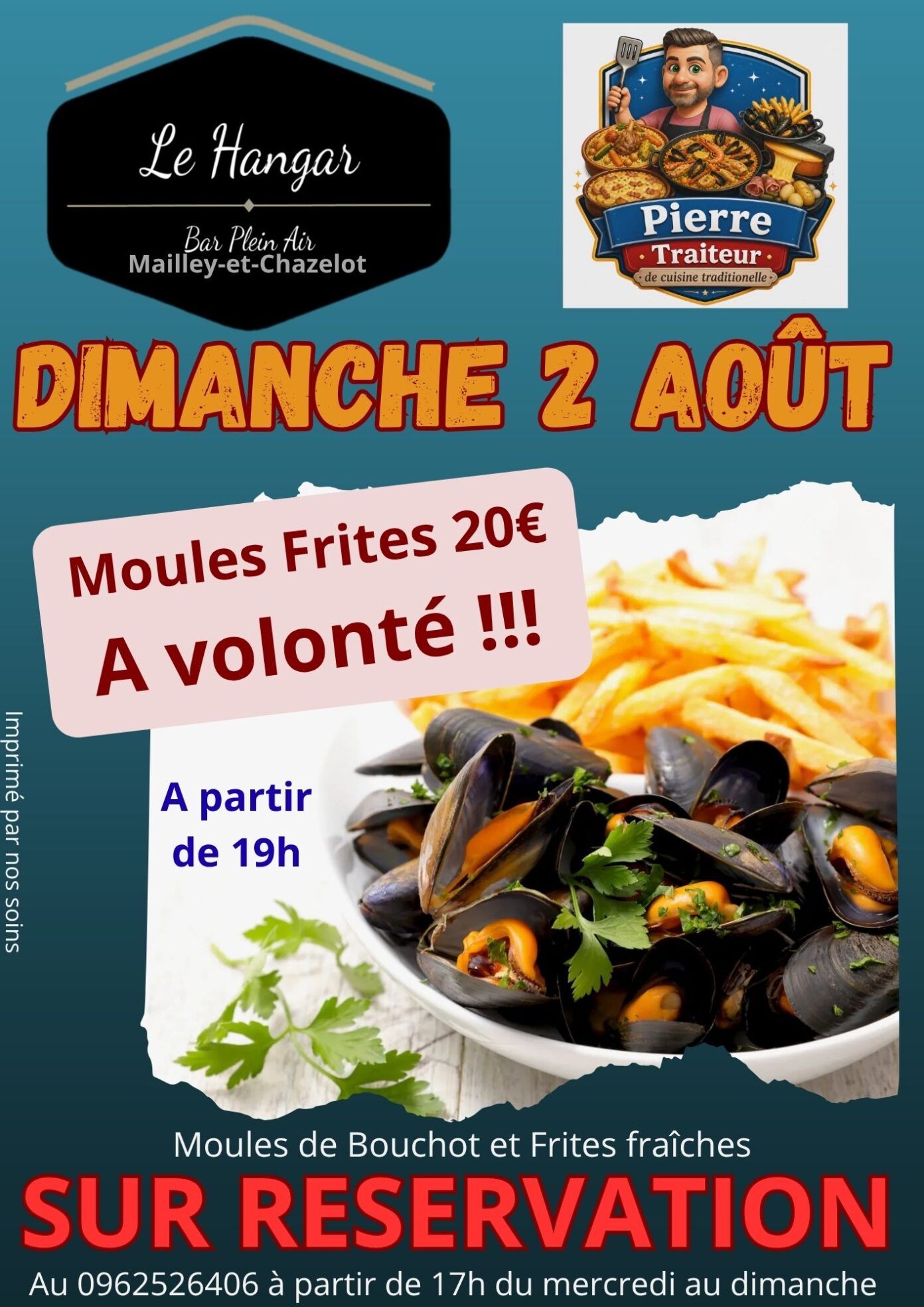 Moules Frites à volonté Bar Le Hangar Mailley-et-Chazelot