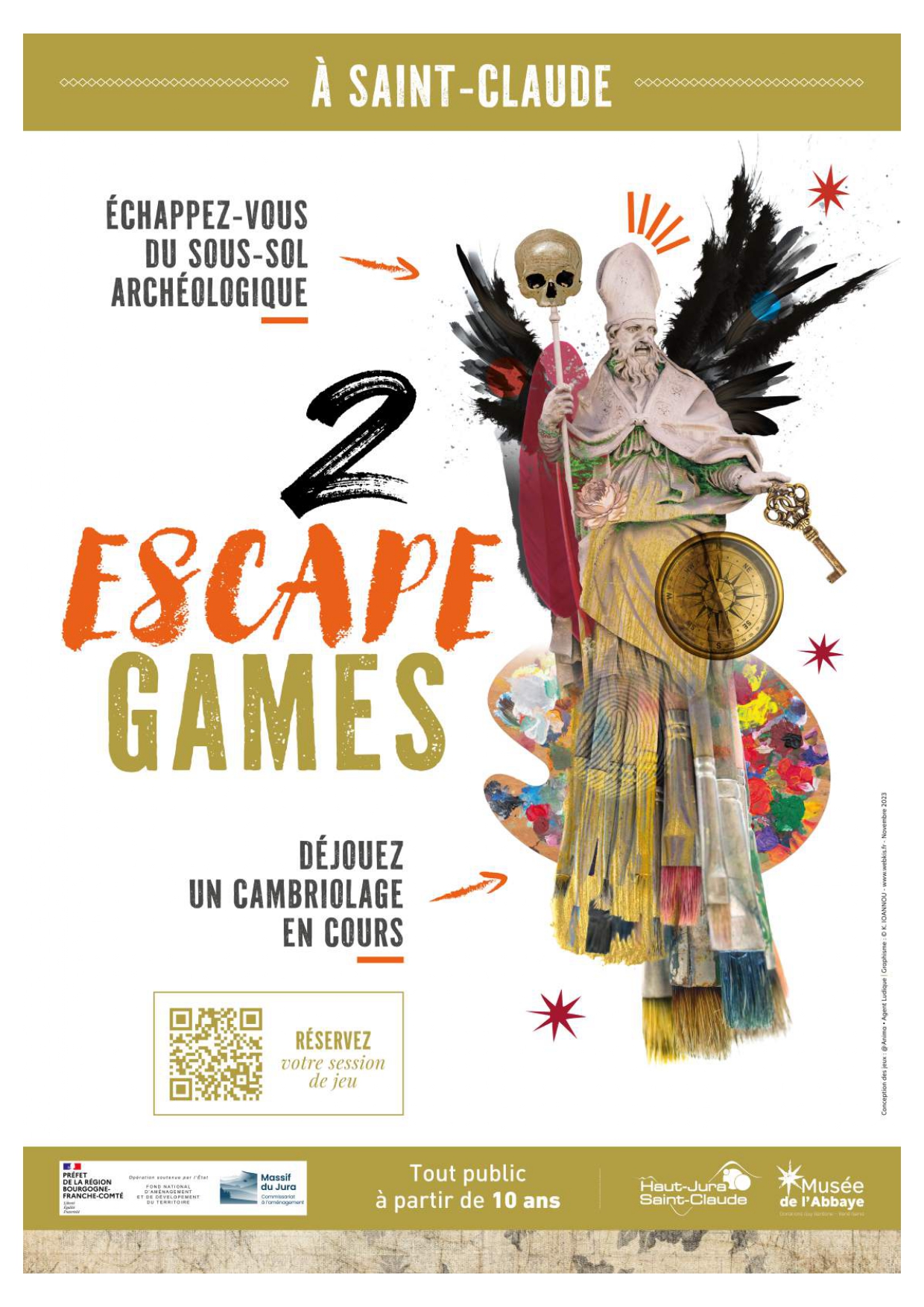 Musée de l'Abbaye Escape Game Sauvez la Relique Musée de l'Abbaye Saint-Claude 2026-07-31