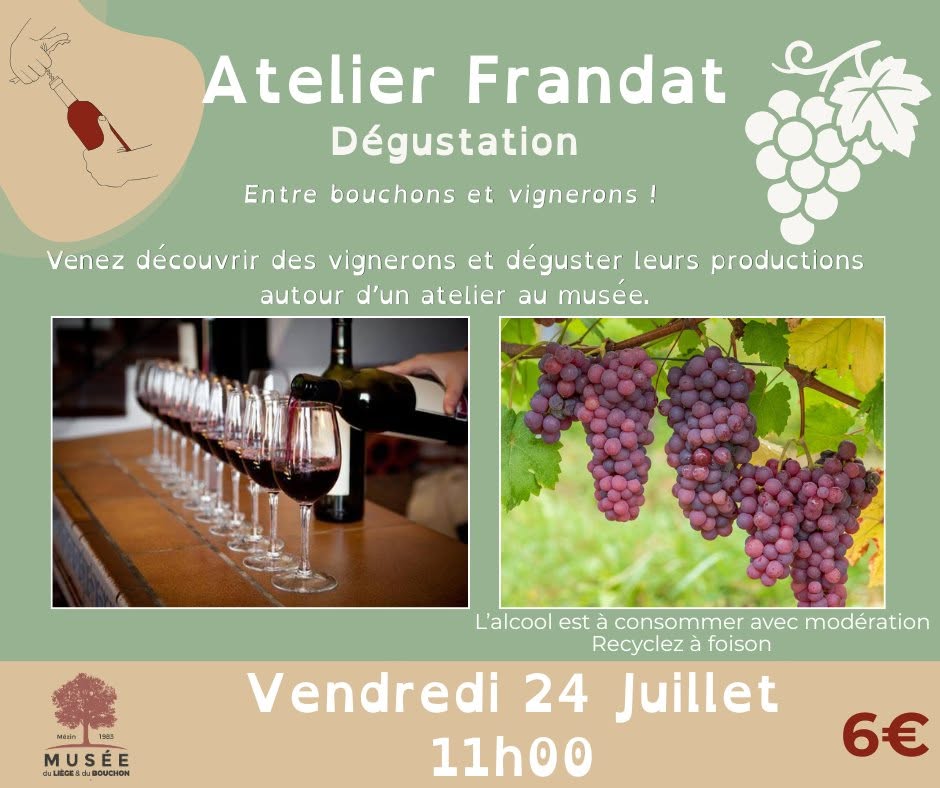 Musée du liège Dégustation de vin avec le château du Frandat Mézin