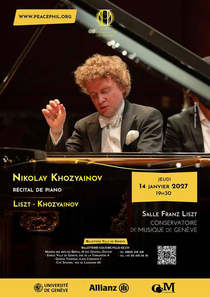 Nikolay Khozyainov. Récital de piano, Salle Franz Liszt, Conservatoire de Musique de Genève, Genève