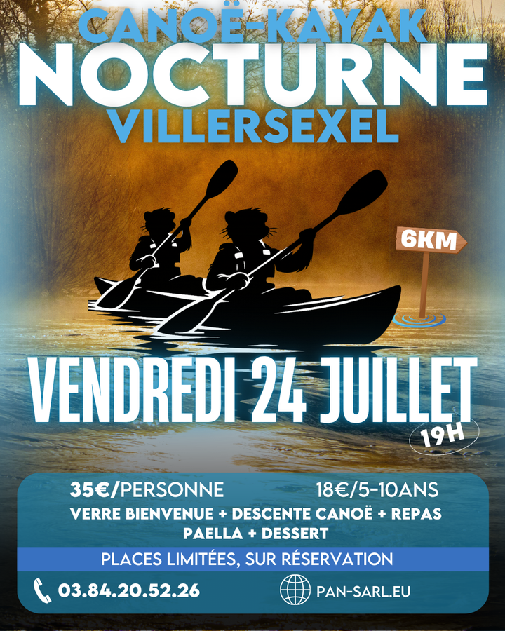 Nocturne Canoë Villersexel