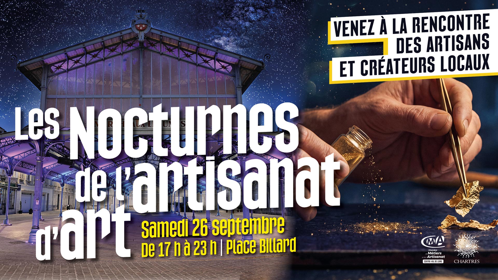 Nocturnes de l'artisanat d'art 2026 Place Billard Chartres 2026-09-26