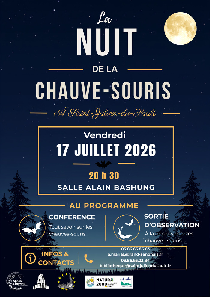 Nuit de la chauve-souris Cinéma / Salle Alain Bashung Saint-Julien-du-Sault