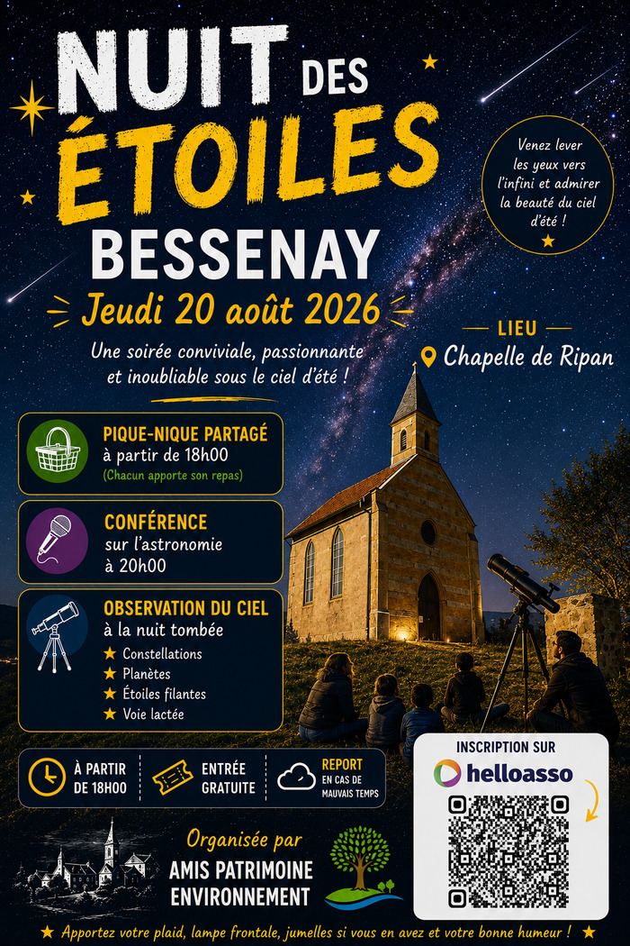 Nuit des Étoiles à Bessenay, Chapelle de Ripan, Bessenay